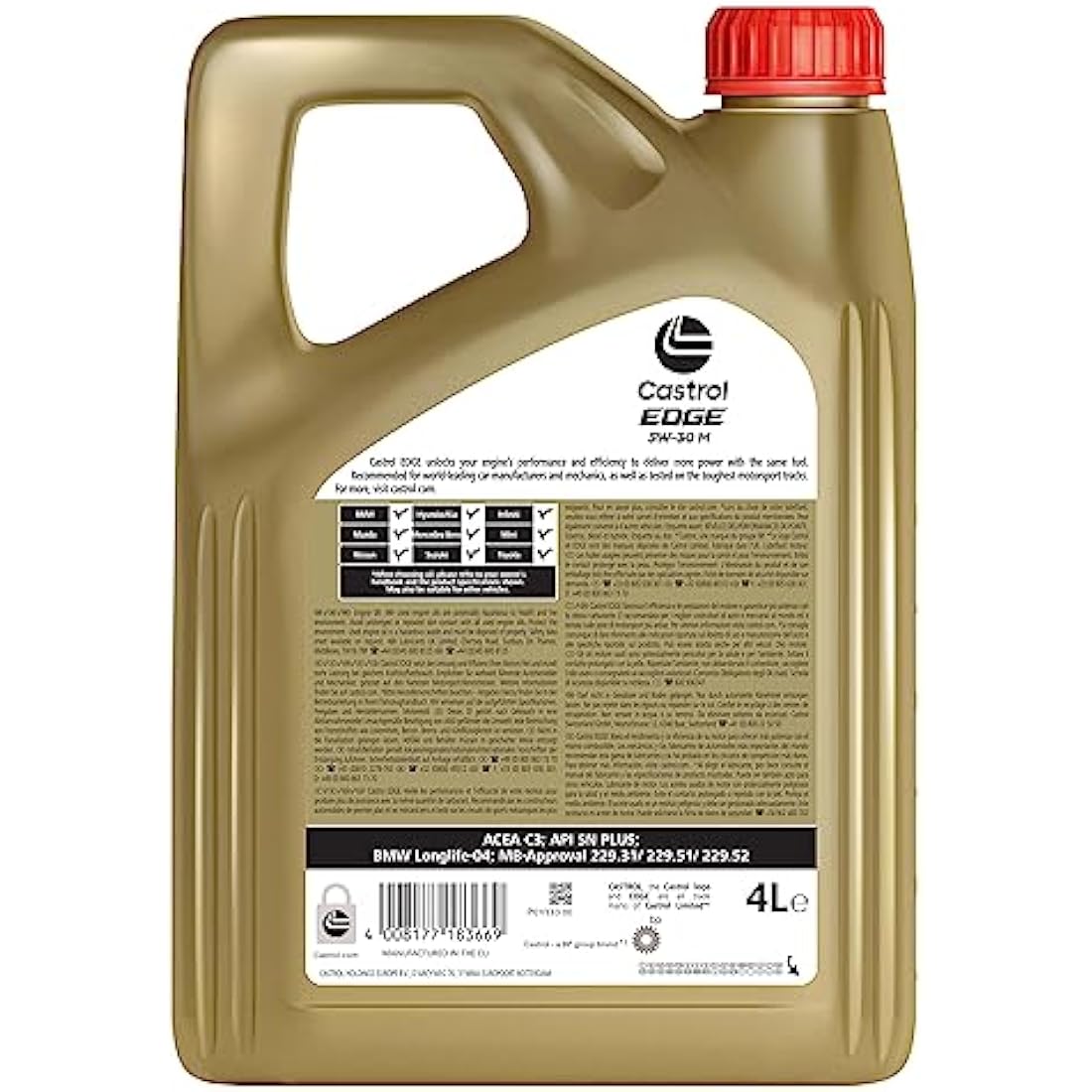 Castrol EDGE 5W-30 M Engine Oil 4L - Race Rally Supplies
