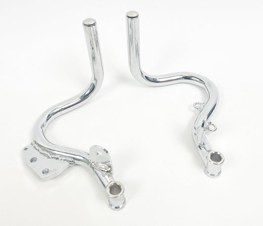 Chrome Universal 140mm Cadet Pedal Set - Race Rally Supplies