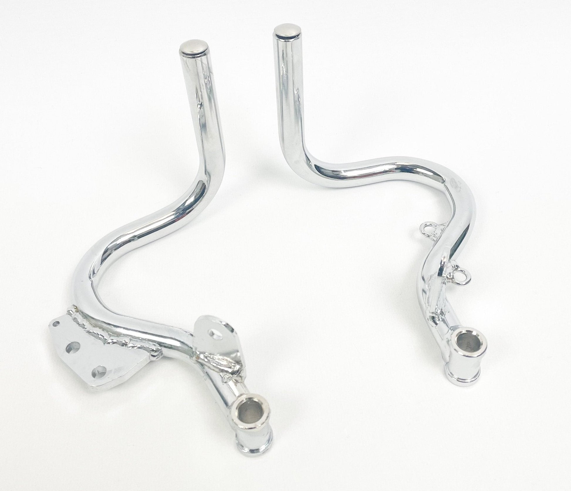 Chrome Universal 140mm Cadet Pedal Set - Race Rally Supplies