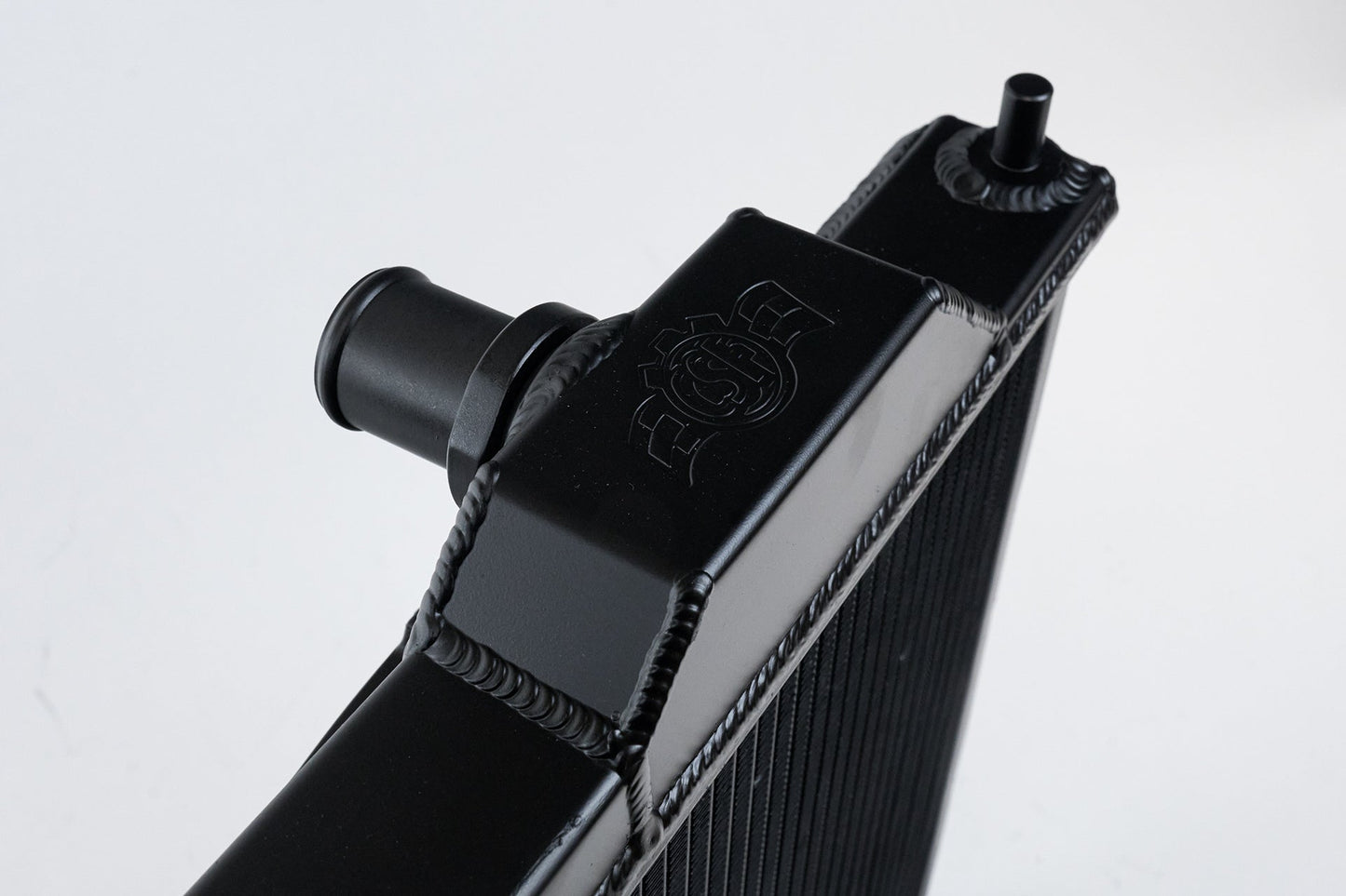 CSF Mitsubishi Evo 7/8/9 Full Size Slim Radiator w/ 12in SPAL Fan - Black - Race Rally Supplies