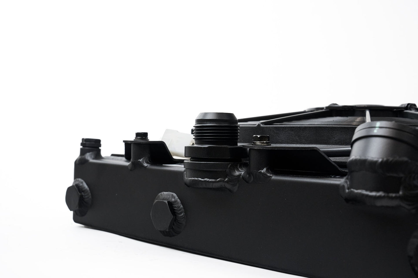 CSF Universal Half Radiator - Evo 7/8/9 / 92 - 00 Civic - w/ SPAL Fan & Shroud - Black - Race Rally Supplies
