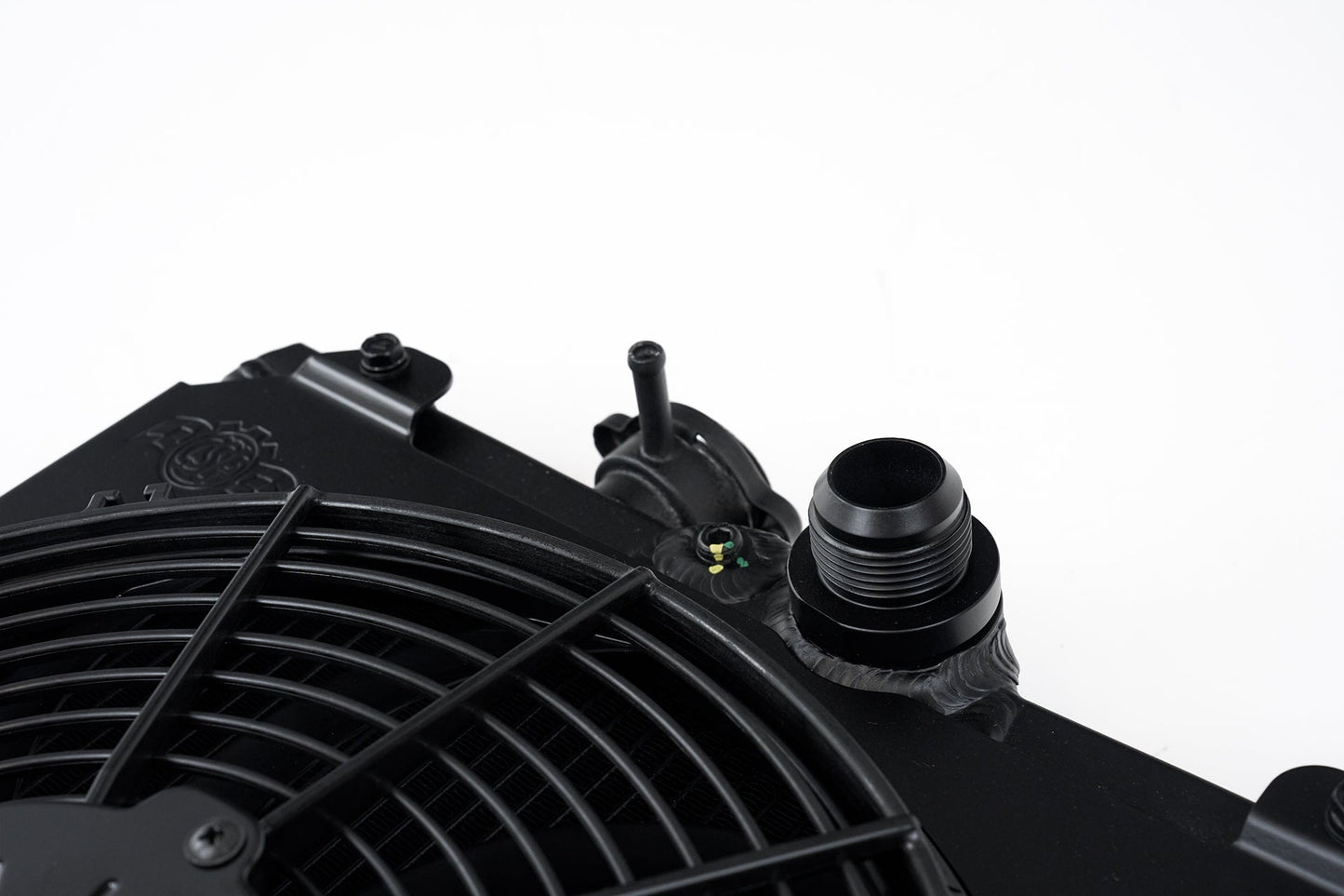 CSF Universal Half Radiator - Evo 7/8/9 / 92 - 00 Civic - w/ SPAL Fan & Shroud - Black - Race Rally Supplies