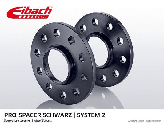 Eibach Pro-Spacer Kit (Pair Of Spacers) 12mm Per Spacer (System 2) S90-2-12-002-B (Black) - Race Rally Supplies