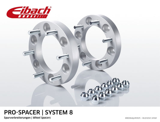 Eibach Pro-Spacer Kit (Pair Of Spacers) 30mm Per Spacer (System 8) S90-8-30-002 (Silver) - Race Rally Supplies