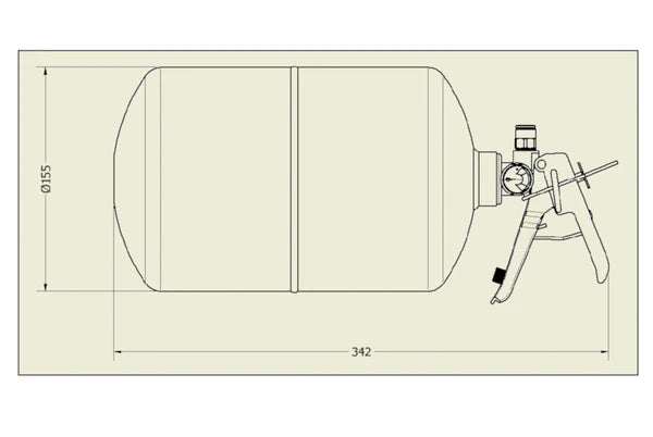 Lifeline ZERO® 2020 FIA 3.0ltr Mechanical operation Extinguisher