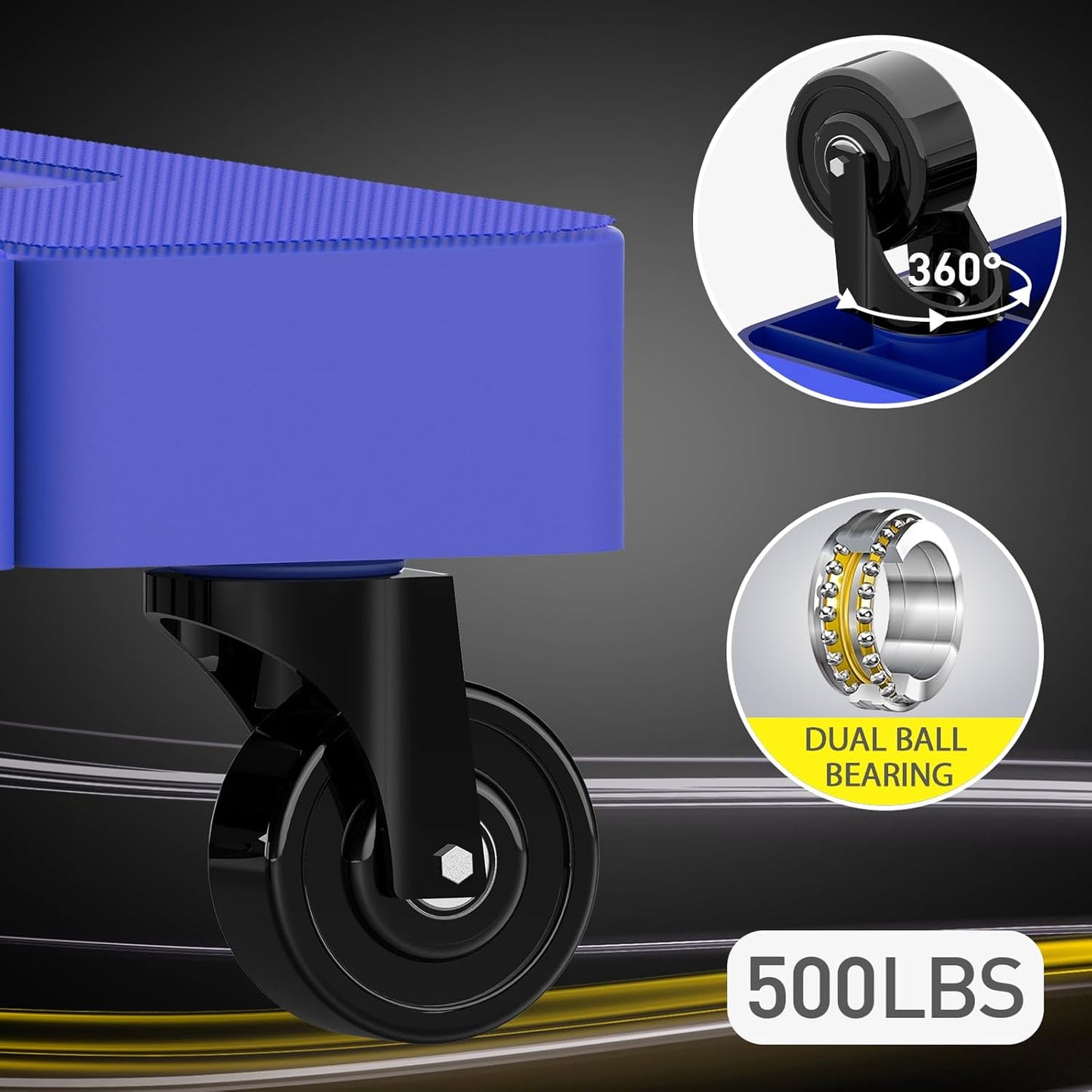 Folding Hand Truck 230KG Portable Dolly 6 Wheel Trolley - Race Rally Supplies
