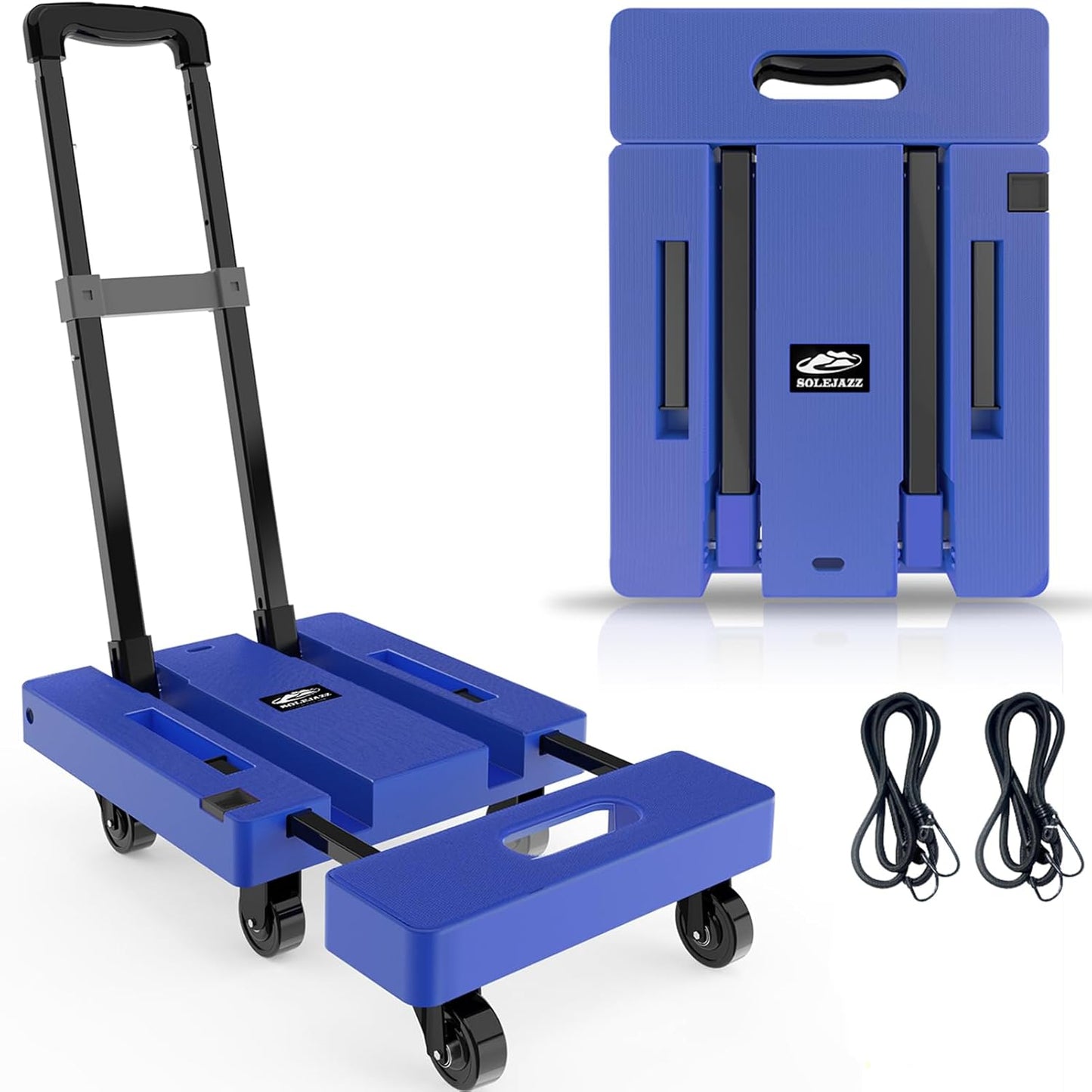 Folding Hand Truck 230KG Portable Dolly 6 Wheel Trolley - Race Rally Supplies
