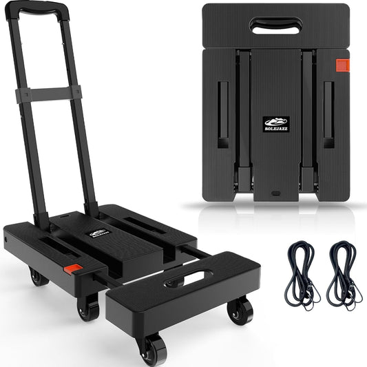 Folding Hand Truck 230KG Portable Dolly 6 Wheel Trolley - Race Rally Supplies