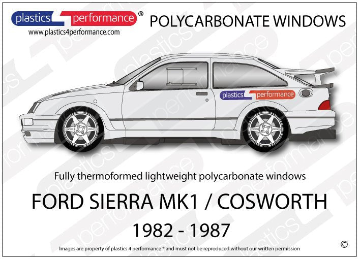 FORD Sierra MK1 & Cosworth - Lexan Polycarbonate window kit – Race ...