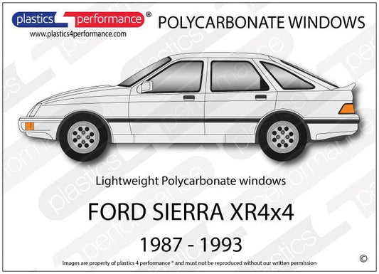 FORD - Sierra XR4x4 - Lexan Polycarbonate window kit - Race Rally Supplies