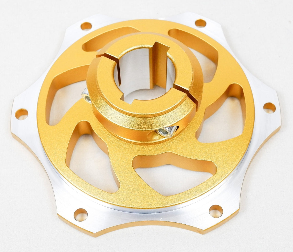Gold Aluminium 30mm Double Bolt Universal Sprocket Carrier - Race Rally Supplies
