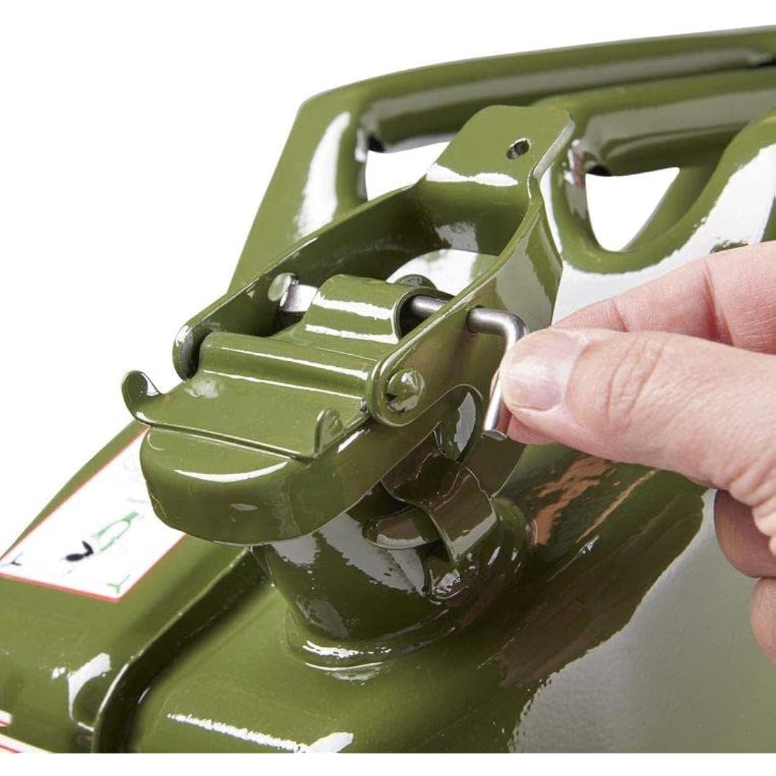 Invopak 20 Litre Metal Jerry Can, UN Approved Can for Petrol, Diesel, Fuel in Green - Race Rally Supplies