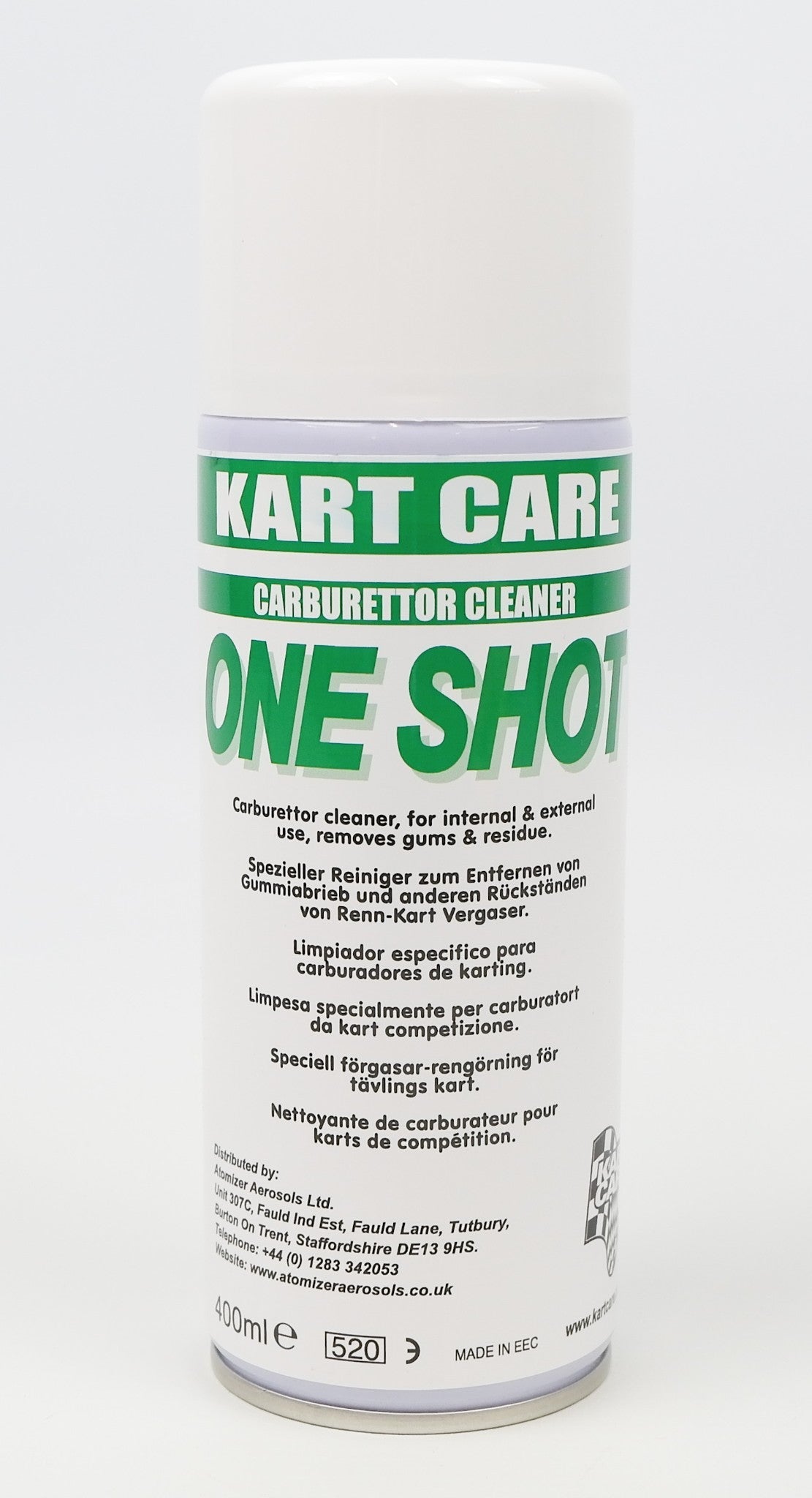 Kart Care ONE SHOT Carb Cleaner Spray 400ml - Race Rally Supplies