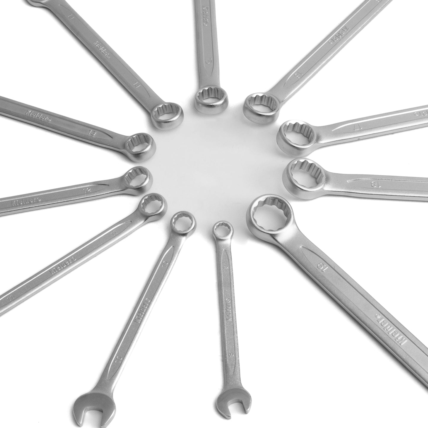 Kielder 11pc Pro - Grade Combination Spanner Set - Race Rally Supplies