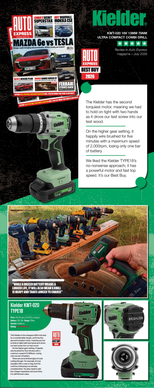 Kielder TYPE18 18v 13mm 75Nm Ultra Compact Combi Drill - Race Rally Supplies