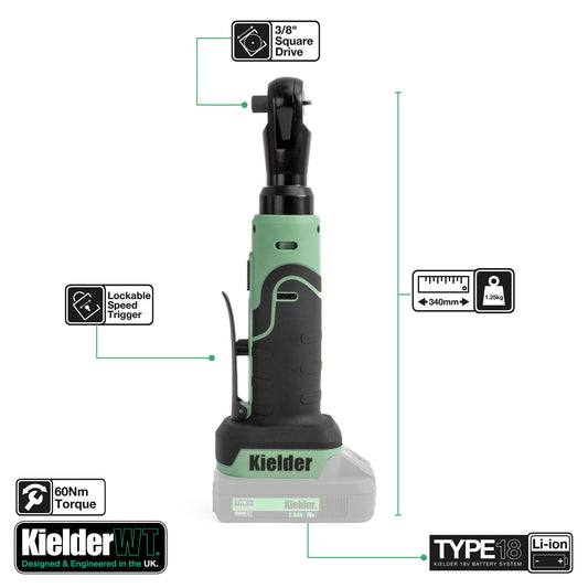 Kielder TYPE18 18v 3/8" Compact Ratchet - Race Rally Supplies