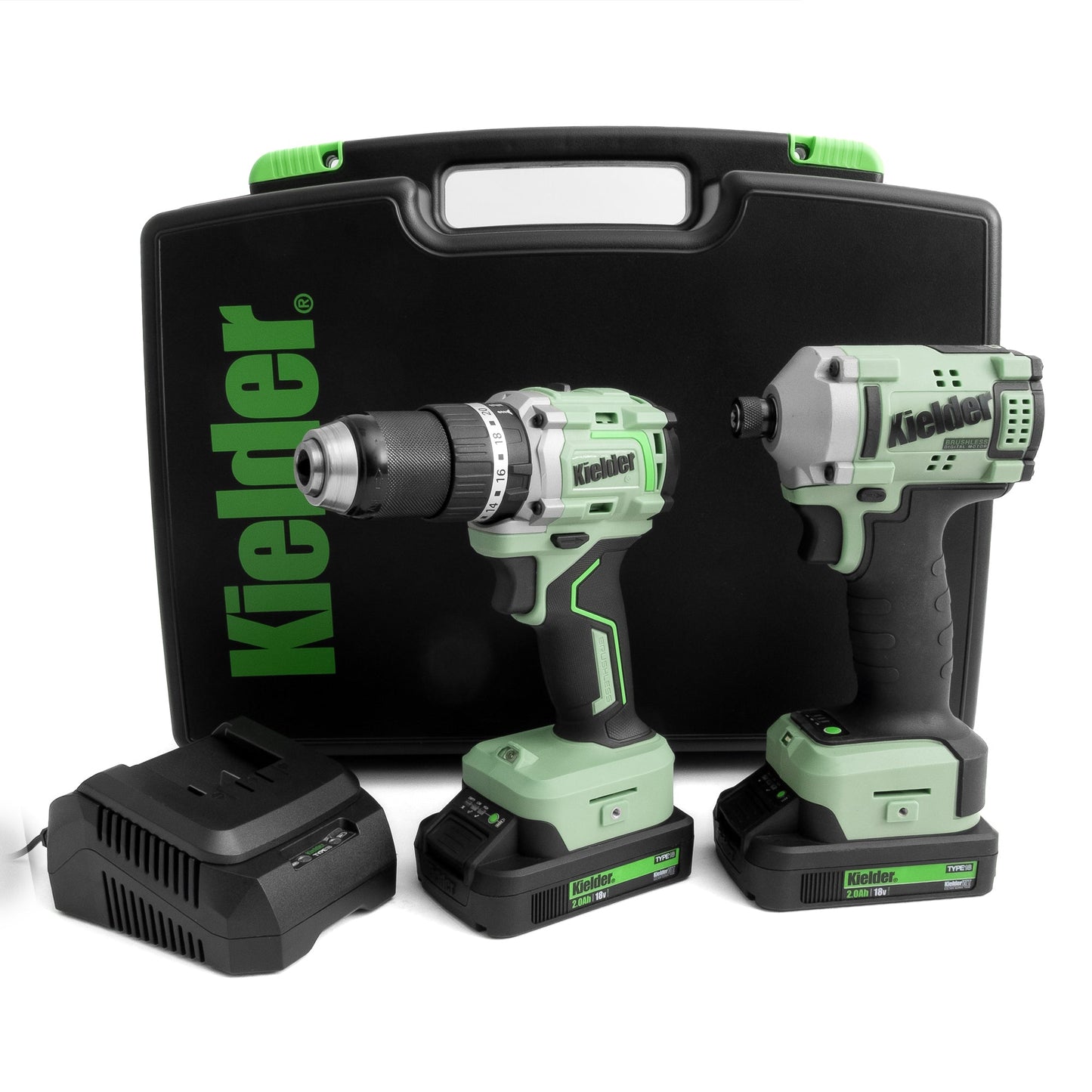 Kielder TYPE18 18v Combi Drill & Impact Driver Duo Twin Pack - Race Rally Supplies