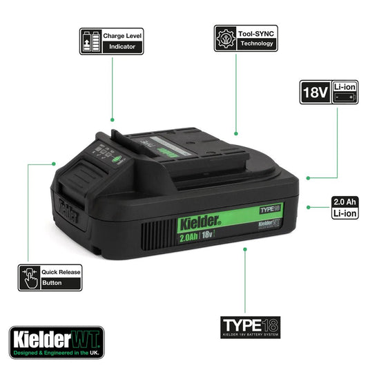 Kielder TYPE18 18v Li-Ion Spare Battery - Race Rally Supplies
