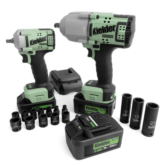 Kielder TYPE18 3 Battery Bundle Box (High Torque Impact Wrench & Ultra Compact Impact Wrench) - Race Rally Supplies