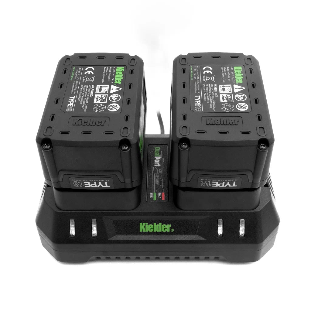 KWT-004 TYPE18 Starter Set: 18v Dual Port Charger + 2 x 5.0Ah Batteries - Race Rally Supplies