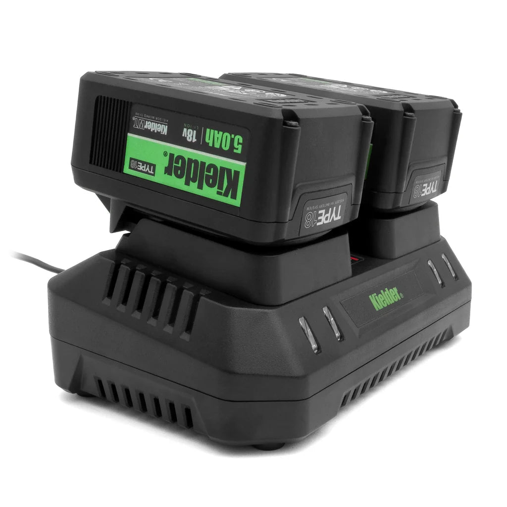 KWT-004 TYPE18 Starter Set: 18v Dual Port Charger + 2 x 5.0Ah Batteries - Race Rally Supplies