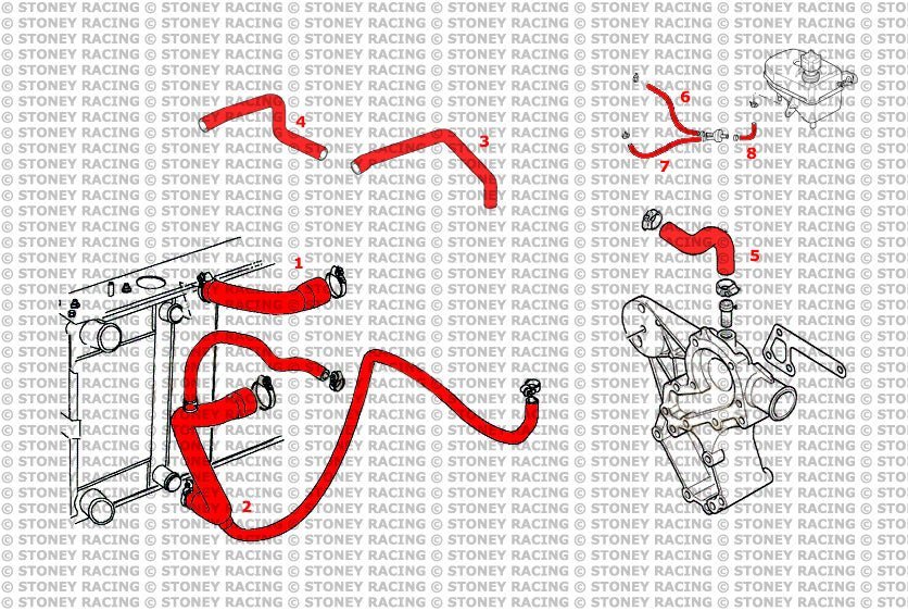 Land Rover Defender 90/110 300TDI RHD Silicone Radiator Coolant Hose Kit - Race Rally Supplies