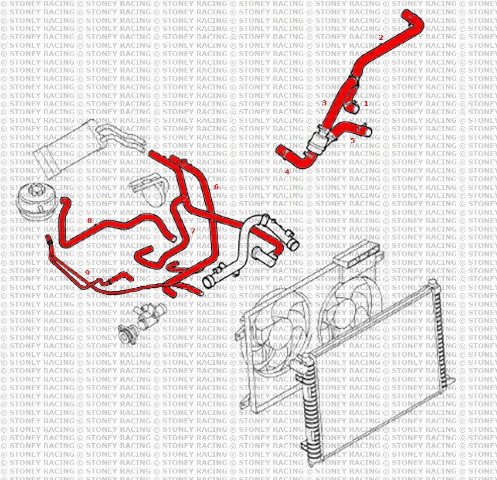 Land Rover Freelander MK1 1.8 Petrol Silicone PRT Radiator Coolant Hose Kit - Race Rally Supplies