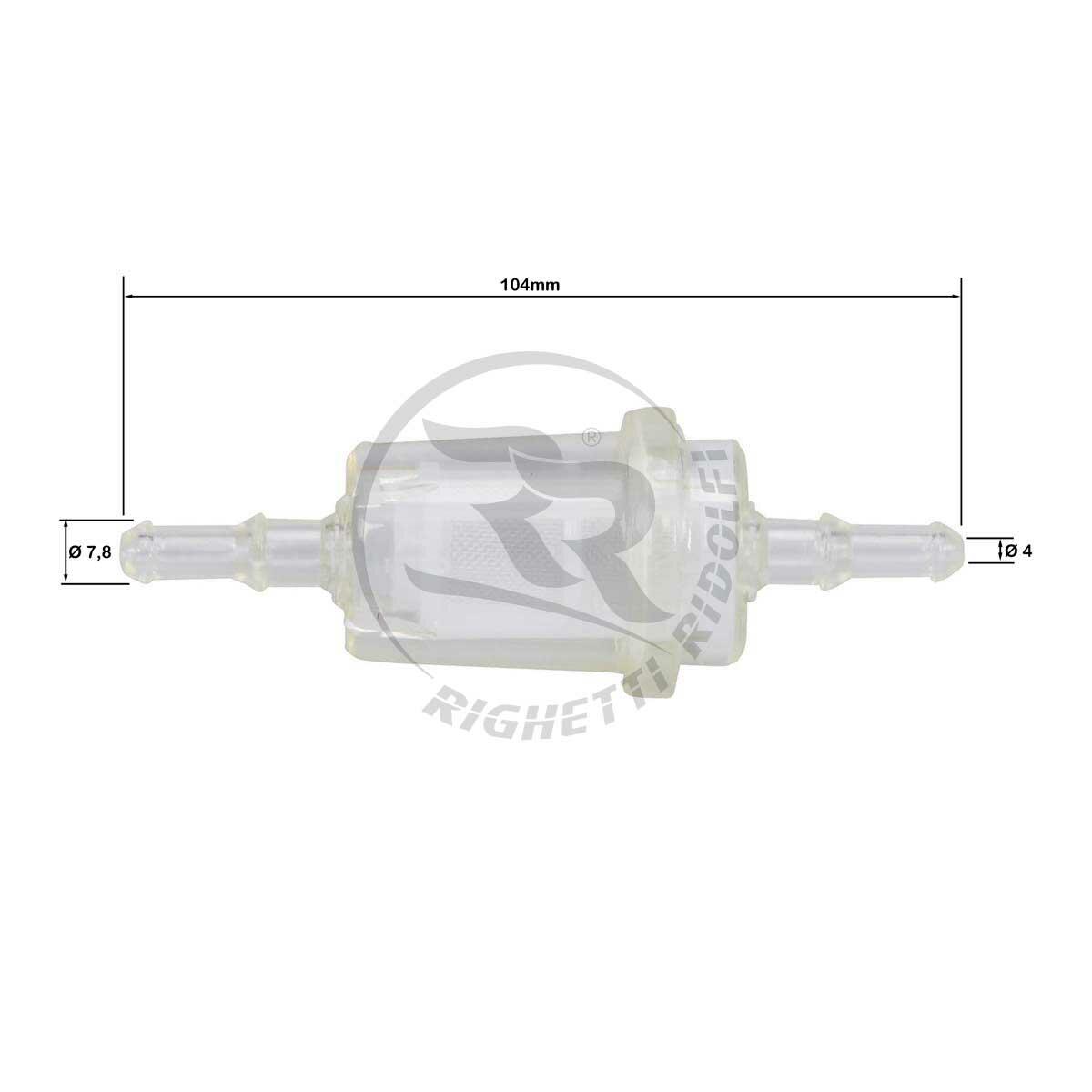 Large Clear Inline Fuel Filter - Race Rally Supplies