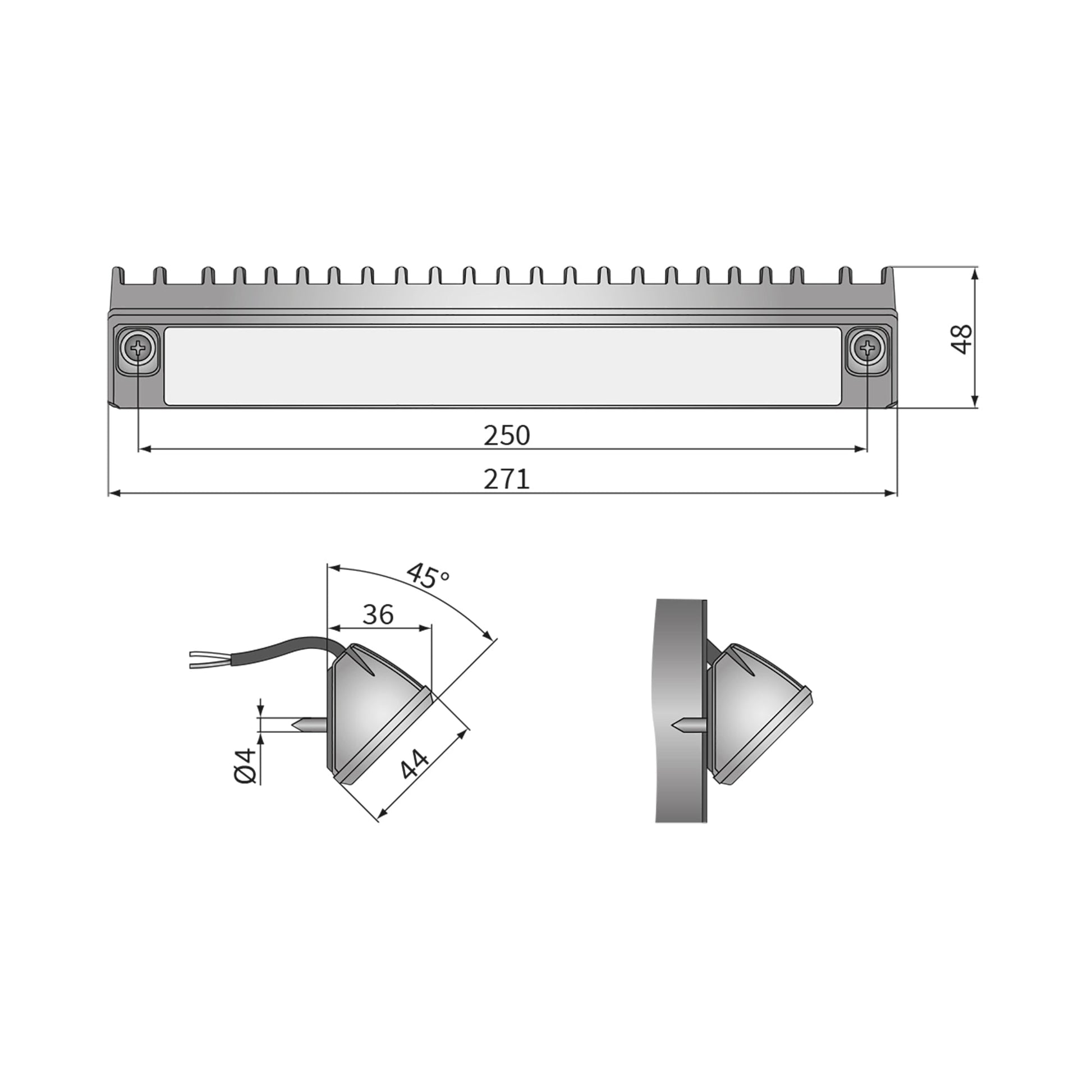 LED work lamp delivers up to 1800 lm from a 10-LED array. - Race Rally Supplies