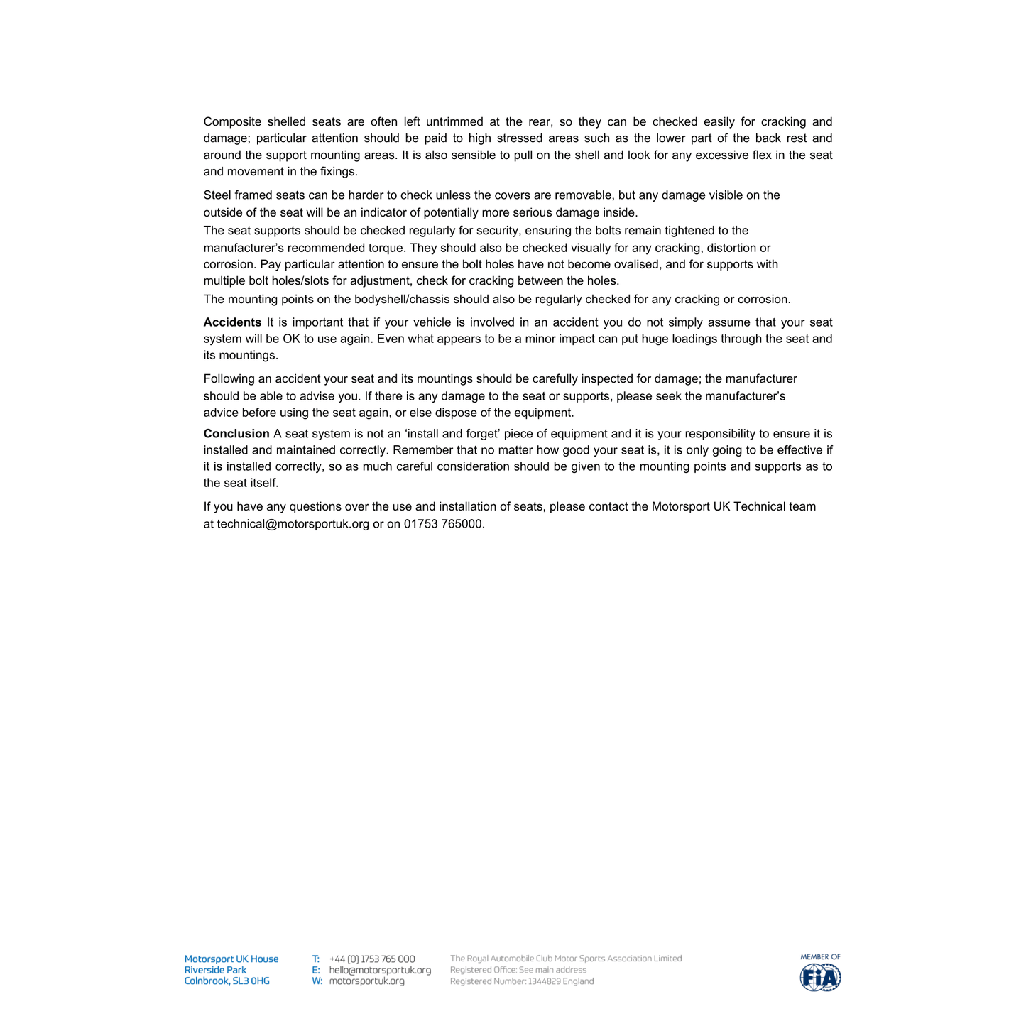 Lifeline FIA Seat Mounting Kit 600mm - Race Rally Supplies