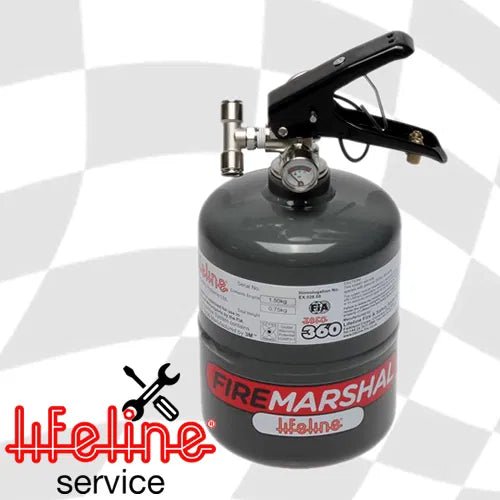 Lifeline ZERO® 360 FIA 2.25kg Novec 1230 Fire Marshall - Service / Refill - Race Rally Supplies