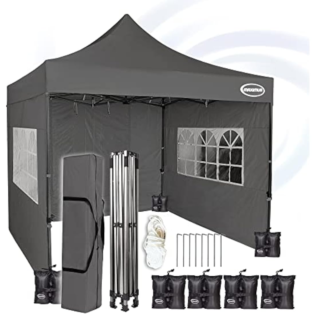 Maximus Heavy Duty Pop-Up Gazebo 3m x 3m – Commercial, 4 Walls, Weight Bags - Race Rally Supplies