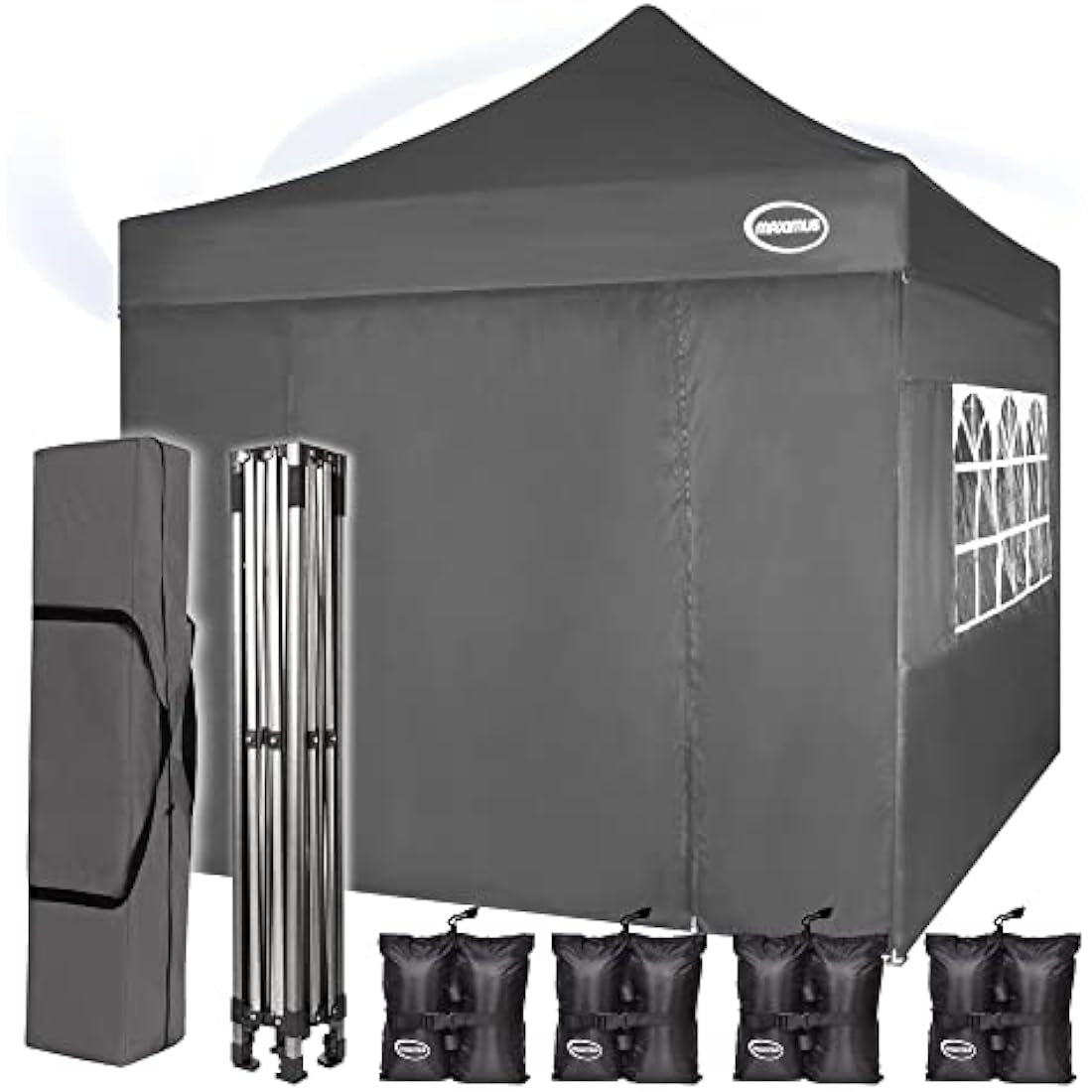 Maximus Heavy Duty Pop-Up Gazebo 3m x 3m – Commercial, 4 Walls, Weight Bags - Race Rally Supplies
