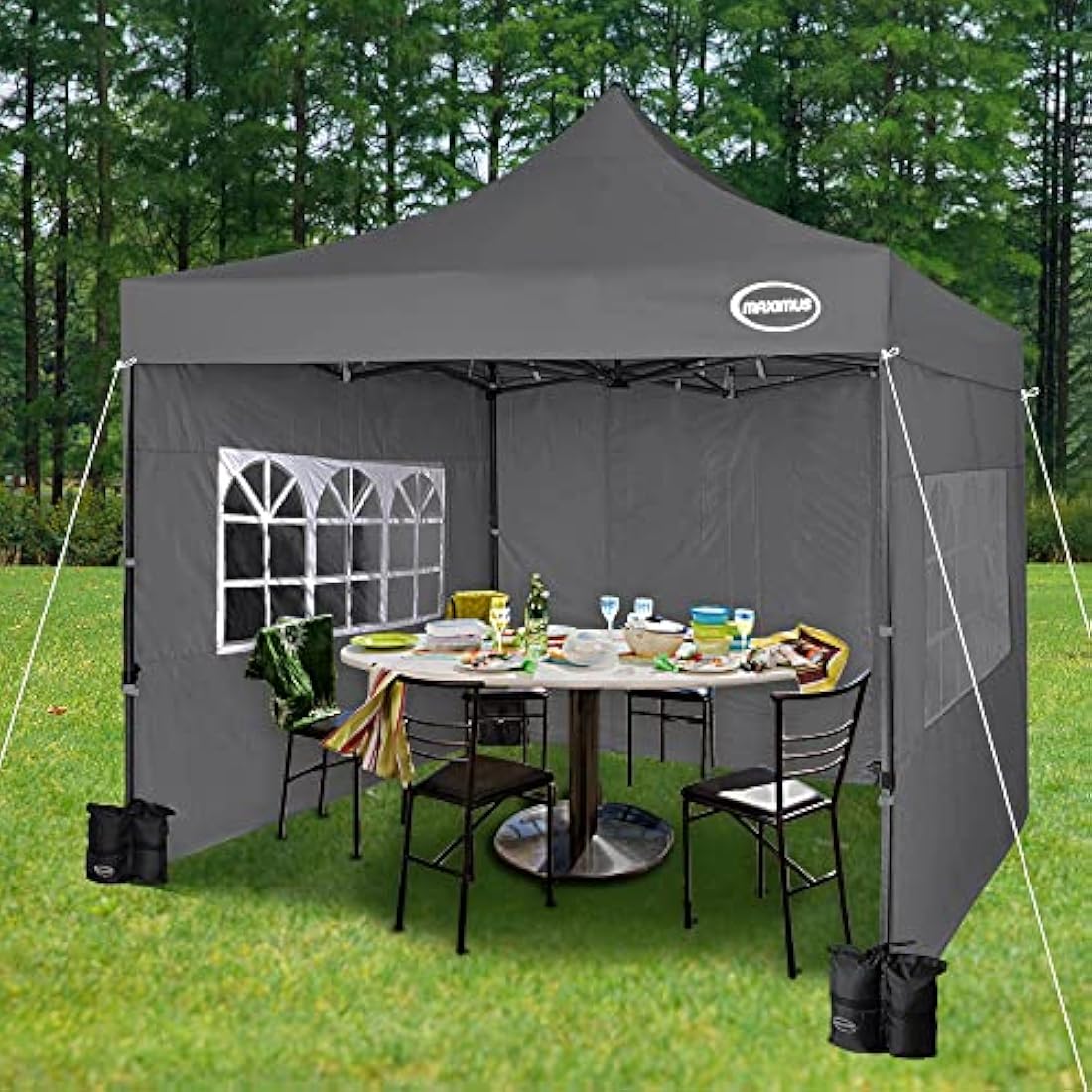 Maximus Heavy Duty Pop-Up Gazebo 3m x 3m – Commercial, 4 Walls, Weight Bags - Race Rally Supplies