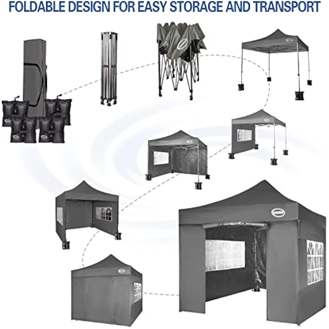 Maximus Heavy Duty Pop-Up Gazebo 3m x 3m – Commercial, 4 Walls, Weight Bags - Race Rally Supplies