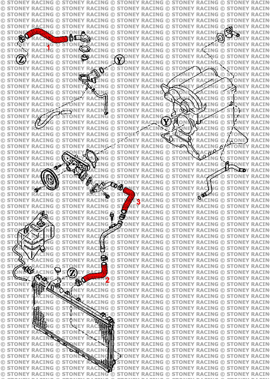 Mazda Mx5 MK1 NA 1.6 Silicone Radiator Hose Kit - Race Rally Supplies