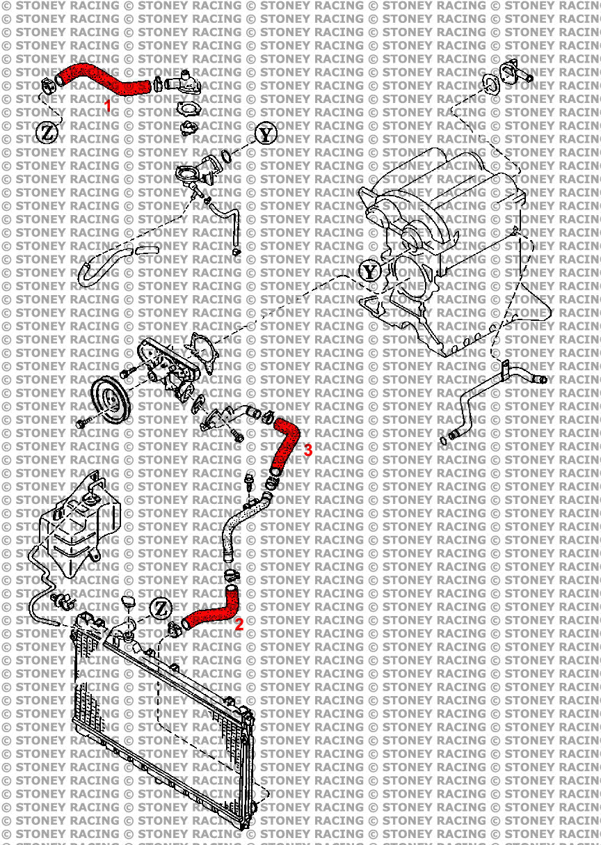 Mazda Mx5 MK1 NA 1.6 Silicone Radiator Hose Kit - Race Rally Supplies