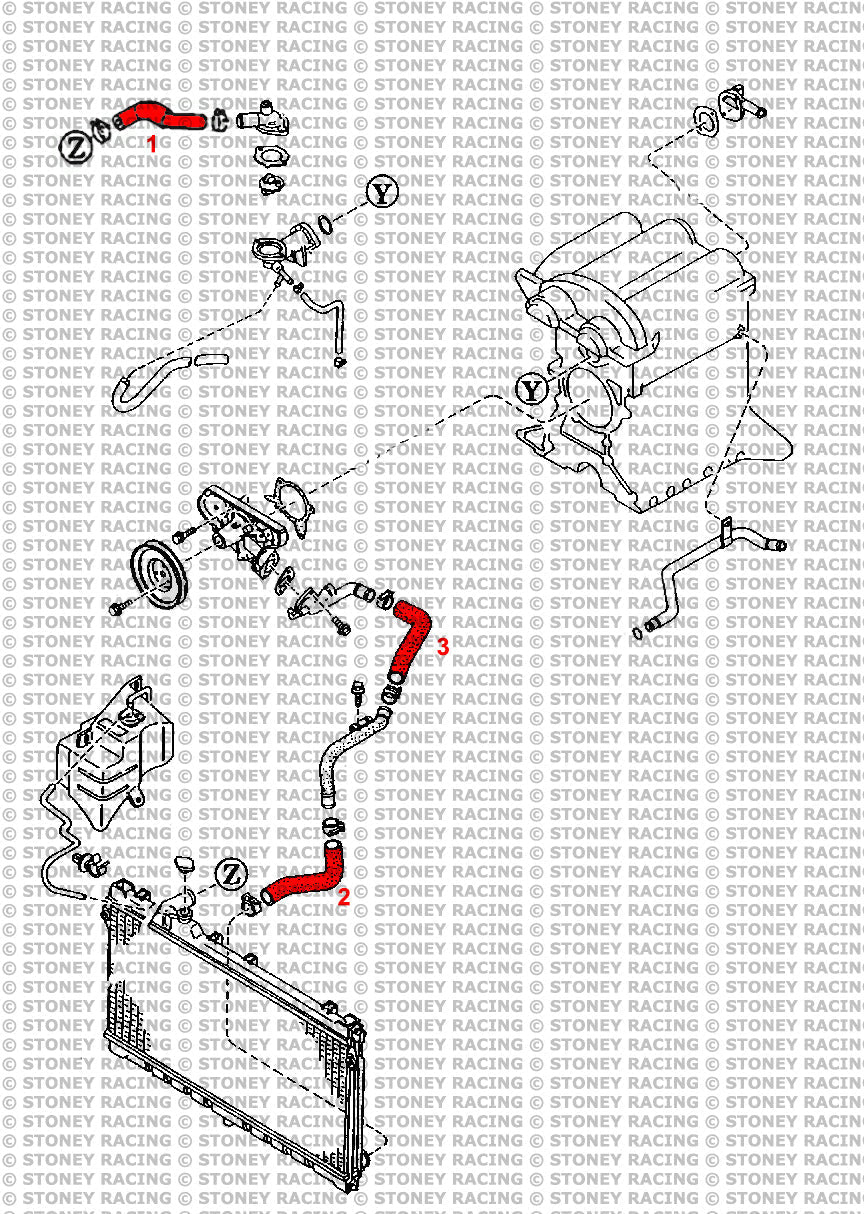 Mazda Mx5 MK1 NA 1.8 Silicone Radiator Hose Kit - Race Rally Supplies