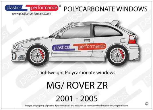 MG Rover - ZR - Lexan Polycarbonate window ki - Race Rally Supplies