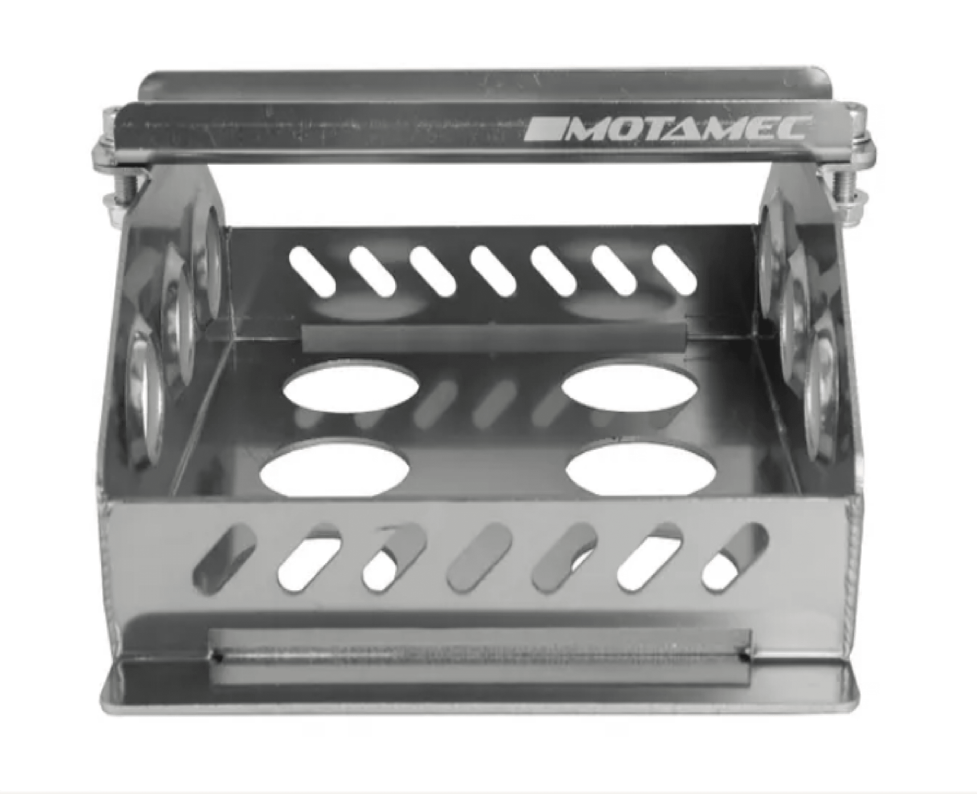 Motamec Alloy Race Battery Tray Red Top 30/40 Flat Mounting Box - Anodised - Race Rally Supplies