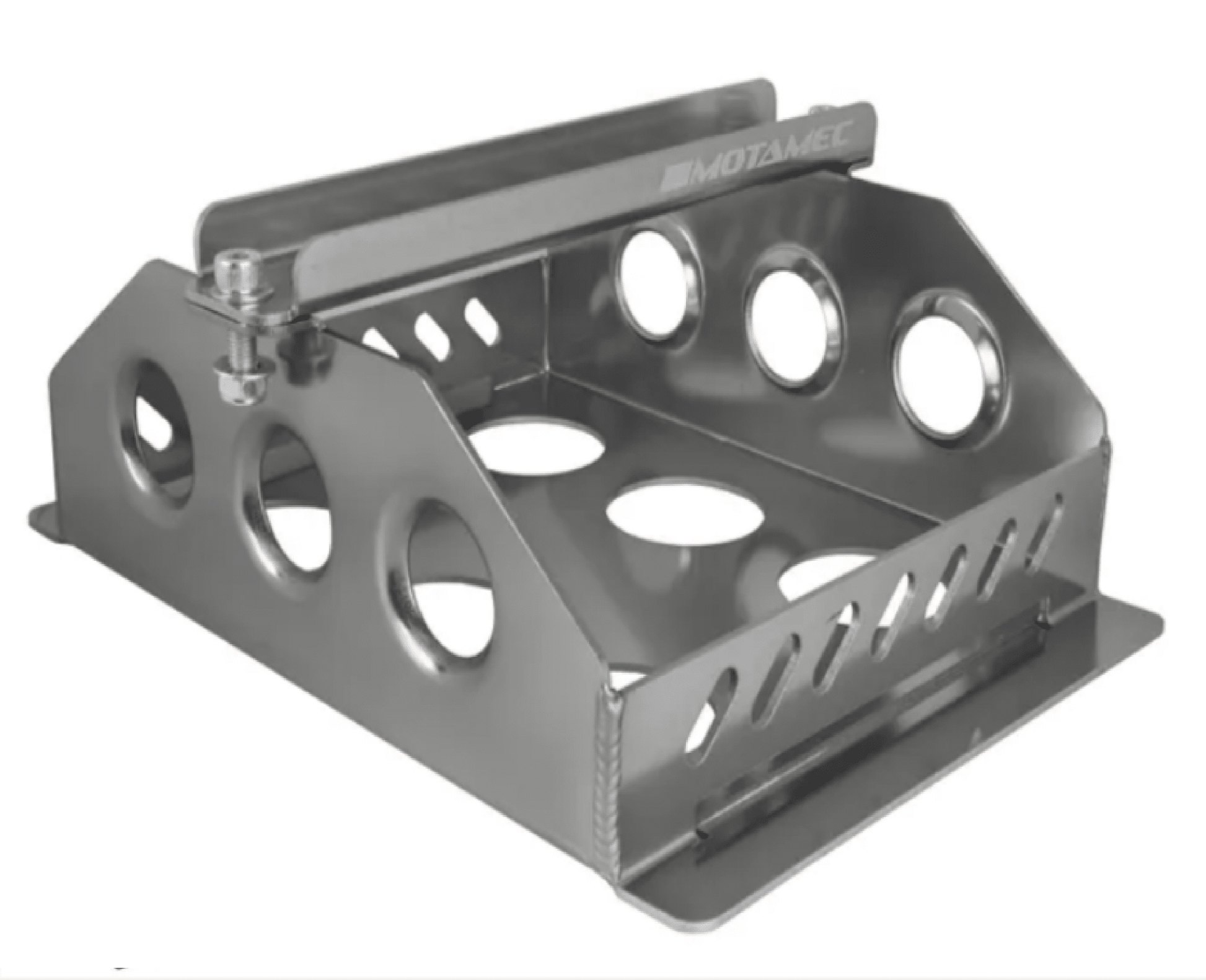 Motamec Alloy Race Battery Tray Red Top 30/40 Flat Mounting Box - Anodised - Race Rally Supplies