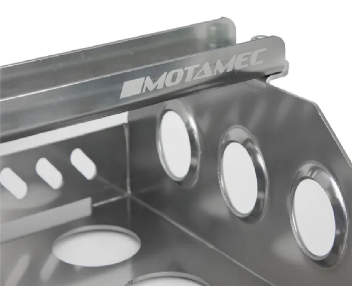 Motamec Alloy Race Battery Tray Red Top 30/40 Flat Mounting Box - Anodised - Race Rally Supplies