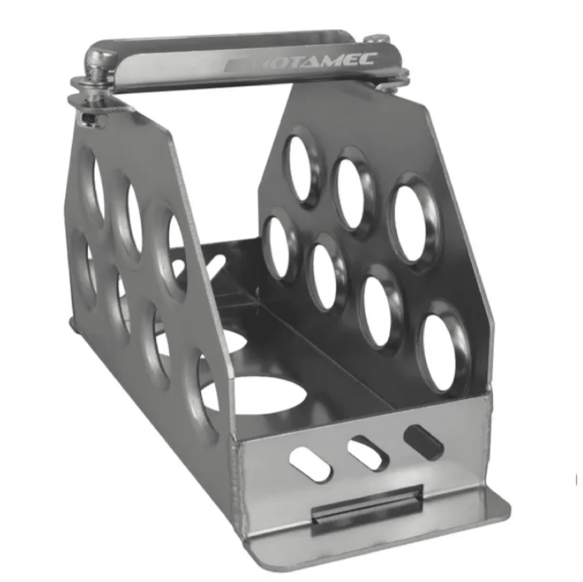 Motamec Alloy Race Battery Tray Red Top 30/40 Vertical Mounting Box Anodised - Race Rally Supplies