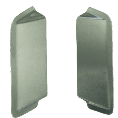 Motamec Alloy Rear Lamp Protectors - Back Light Side Skids - Plain Aluminium to suit Escort Mk2 or universal - Race Rally Supplies