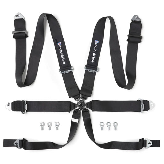 Motordrive 6-Point TRS Harness – 3" Hans Compatible - Race Rally Supplies