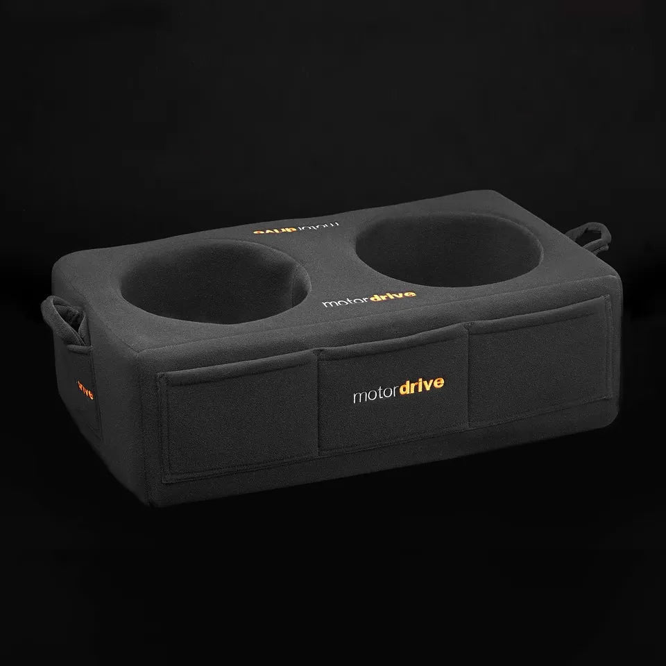 Motordrive Double Helmet Box – Premium Padded In-Car Storage - Race Rally Supplies