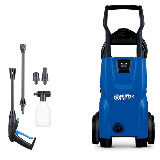 Nilfisk C 110.7-5 High-Pressure Washer – 1400 W Mini Washer for Race Cars & Service Areas - Race Rally Supplies