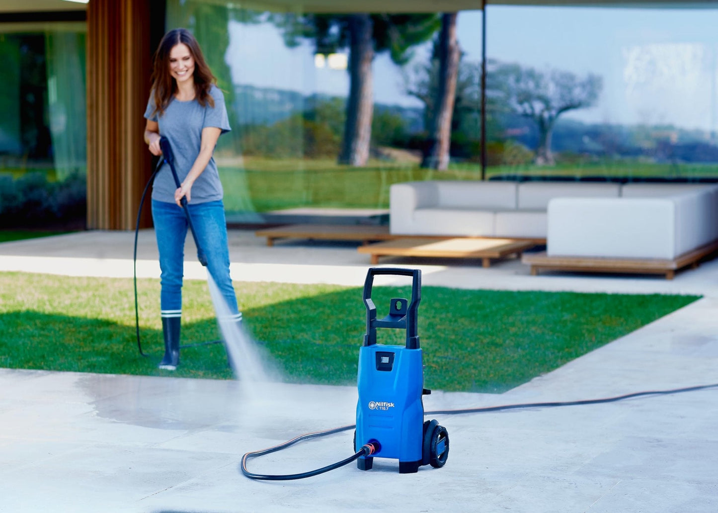 Nilfisk C 110.7-5 High-Pressure Washer – 1400 W Mini Washer for Race Cars & Service Areas - Race Rally Supplies