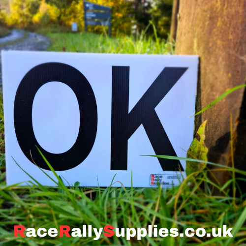 OK / SOS Board for Rally | Road Stage Motorsport UK MSA FIA - Race Rally Supplies