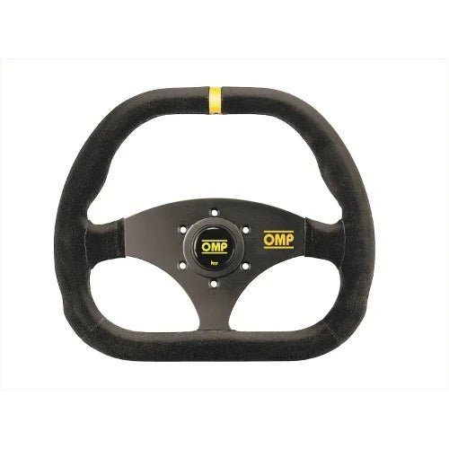 OMP Kubric Steering Wheel 310x265mm Vegan Suede - Race Rally Supplies